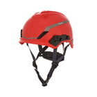 MSA V-Gard H1 Fas-Trac® III Safety Helmet Novent in red
