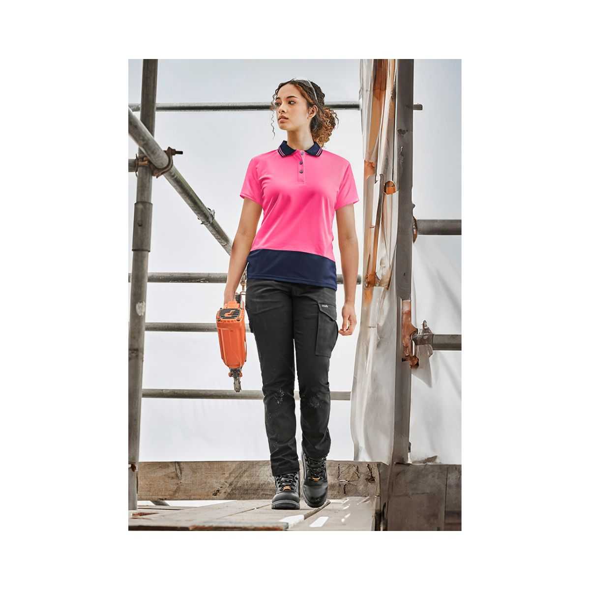 Syzmik Women's Hi Vis Basic Short Sleeve Polo ZH731