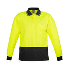 Syzmik hi-vis polo collar detail
