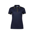 Biz Collection Women's Focus Short Sleeve Polo P313LS in Navy/Gold
