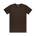 ascolour Men's Staple Tee in dark brown color, front view