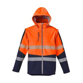 Syzmik softshell jacket X back tape detail