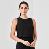 Biz Collection Women's Estelle Sleeveless Pleat Detail Blouse RB973LN