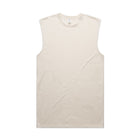 Cream sleeveless tank top for men