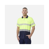 KingGee Men's Workcool Hyperfreeze Hi Vis Short Sleeve Polo Shirt With Segmented Tape K54215