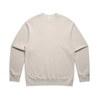 Front view of beige crewneck sweatshirt for men
