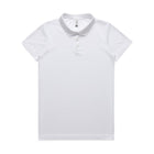 White women's active work polo shirt