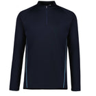 Unisex Balance Mid Layer Top SW225M front view navy with blue accents
