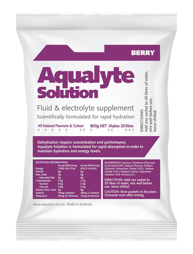 Maxisafe Aqualyte Berry Flavour, 800g Sachets, Box of 5
