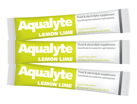 Maxisafe Aqualyte Lemon/Lime Flavour, 25g Sachets, Box of 50