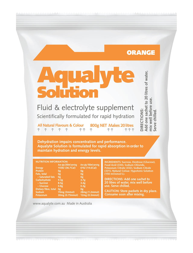 Maxisafe Aqualyte Orange Flavour, 800g Sachets, Box of 5