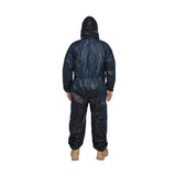 Blue Disposable Coverall with Hood Back View