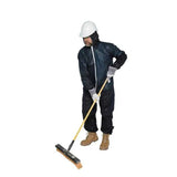 Blue Disposable Coverall with Hood in Use