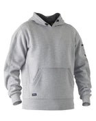 Front view of Bisley Unisex Work Fleece Hoodie BK6724 in grey