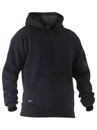 Front view of Bisley Unisex Work Fleece Hoodie BK6724 in black