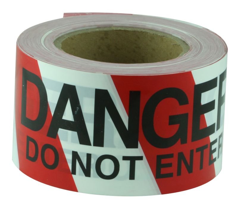 Maxisafe - Barricade/Barrier Tape Danger do not enter - black on red & white