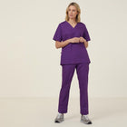 NNT Vital Antibacterial Scrubs Page Scrub Pant in purple with top