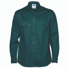 DNC Cotton Drill Work Shirt - Long Sleeve 3202 in green