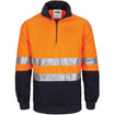 DNC HiVis 1/2 Zip Fleecy with Hoop Pattern CSR Reflective Tape 3729