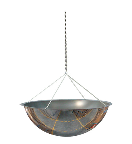 Indoor full dome mirror with hanging chain mount