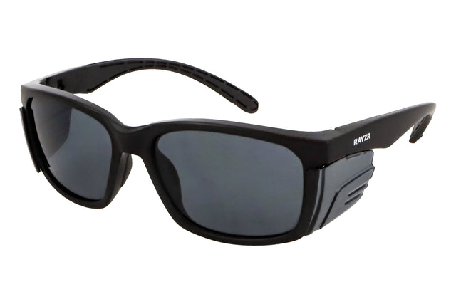 Maxisafe Rayzr Safety Glasses - Matte Black Frame - Smoke Lens