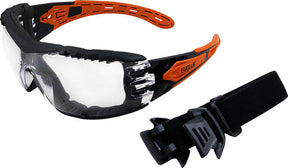 Maxisafe EVOLVE Safety Glasses with Gasket & Headband - Clear Lens
