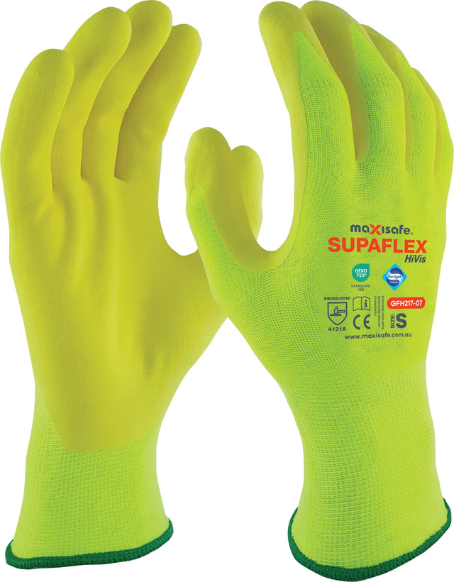 Maxisafe SupaFlex Hi-Vis Yellow Glove