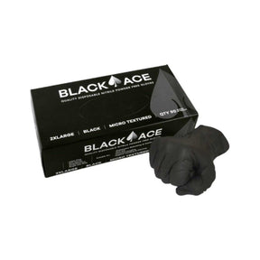 Black Ace disposable nitrile gloves box of 100