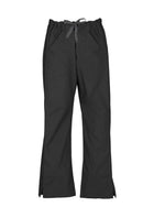 Biz Care Women's Classic Scrubs Bootleg Pant in black front view