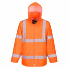 Portwest Hi-Vis Rain Jacket H440 orange front view