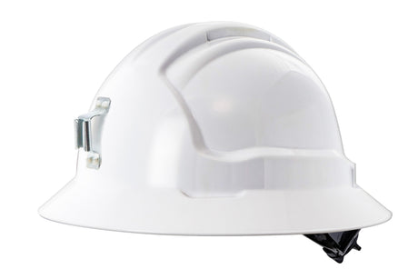 Maxisafe Tuffgard Full Brim Non-Vented Hard Hat with Metal Miners Lamp