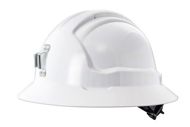 Maxisafe Tuffgard Full Brim Non-Vented Hard Hat with Metal Miners Lamp