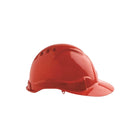 Red vented hard hat