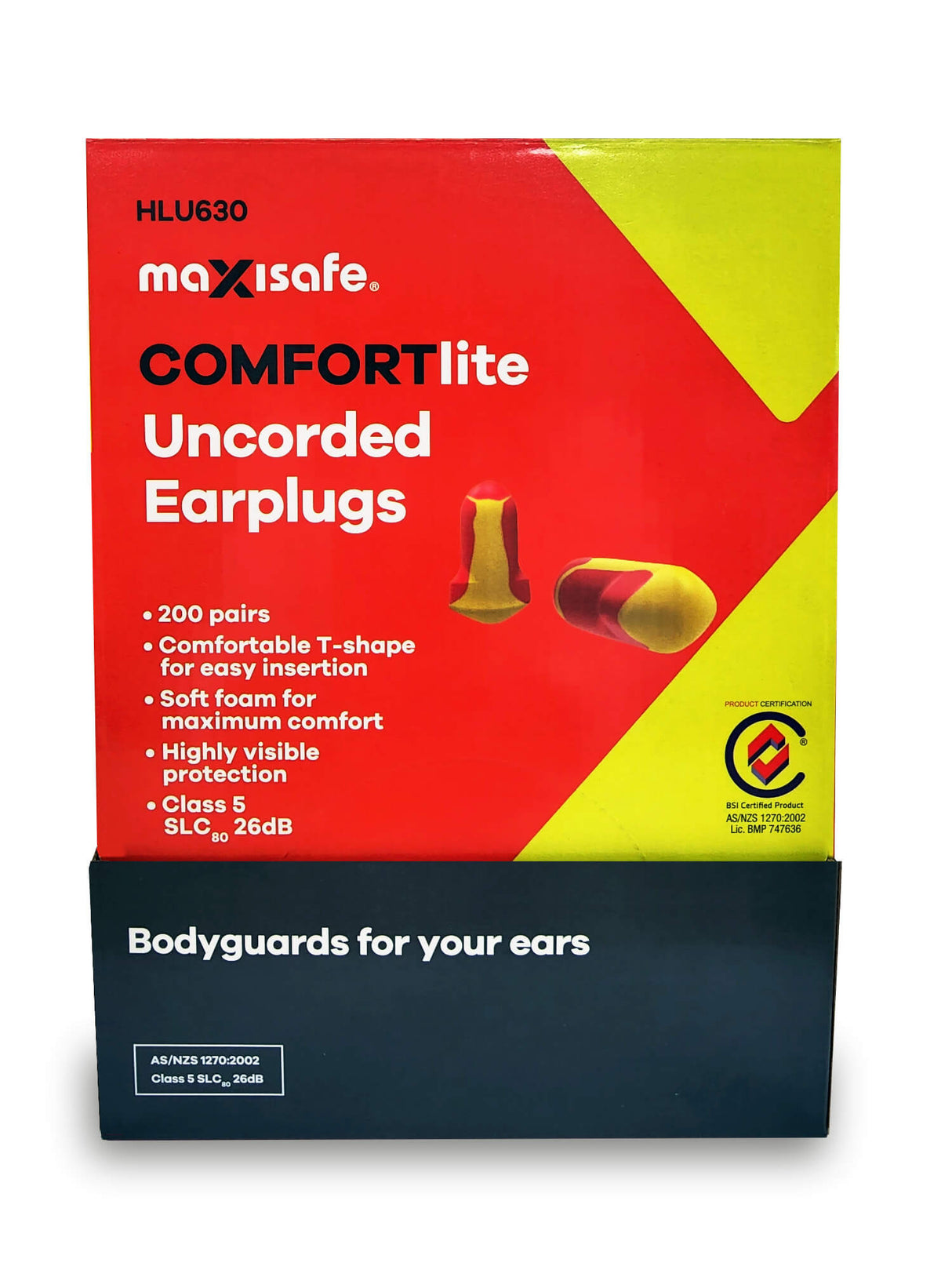 Maxisafe - COMFORTlite T-Shaped Uncorded Earplugs - Class 5