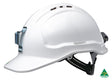 Maxisafe Tuffgard Vented Hard Hat with Sliplock Harness and metal lamp bracket