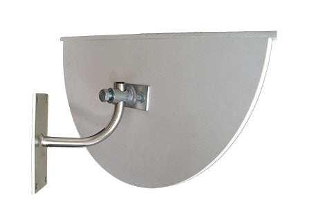 Outdoor half dome mirror rear mounting bracket detail