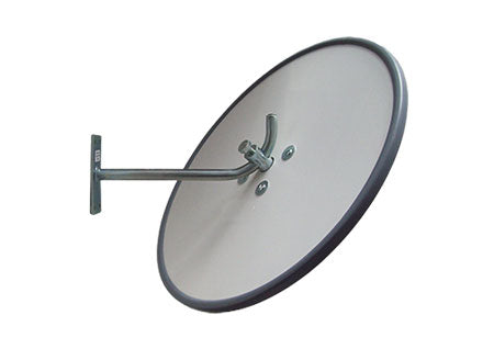 Outdoor heavy duty convex mirror rear mounting bracket detail