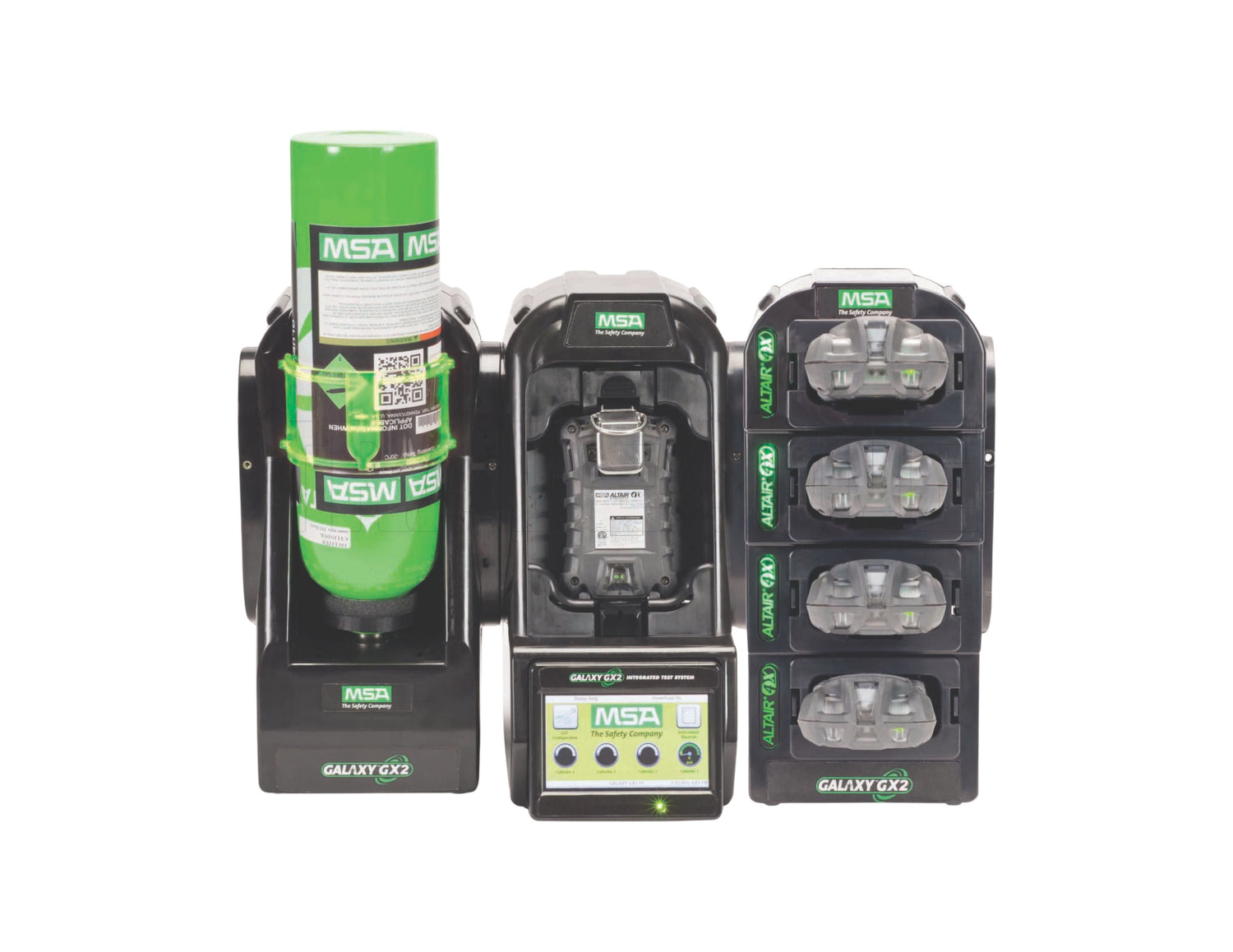 MSA GALAXY GX2 Automated Test Stand & Electronic Cylinder Holder & Multi Battery Charger Kit Suitable For ALTAIR 5X Gas Detectors