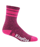KingGee Women's Bamboo Sock K49015 pink with black stripes