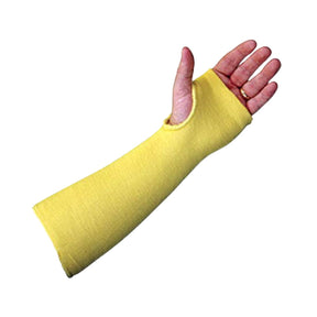 Knitted Kevlar cut-resistant arm sleeve with thumbhole