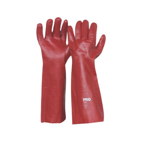 ProChoice 45cm red PVC gloves pack of 12