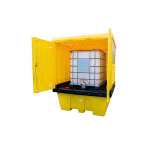 Hard cover IBC spill pallet complete unit