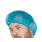 Blue disposable hairnet cap