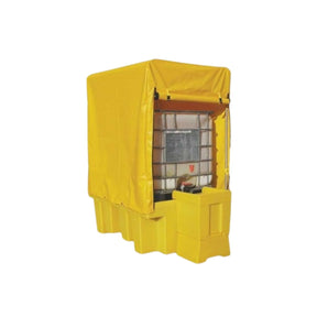 Single IBC spill pallet framed cover