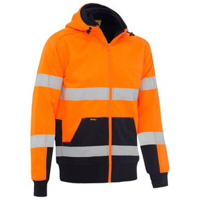 Hi Vis Zip Fleece Hoodie Side