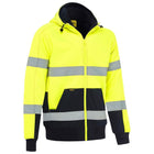 Yellow Hi Vis Zip Fleece Hoodie Front