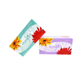 Durasoft 2-ply facial tissues box, carton of 36