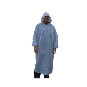 Disposable PE poncho long sleeve, opaque