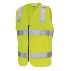 HiVis Day/Night Panel Safety Vest Yellow