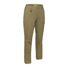 Bisley Women's Cargo Pants Front View Khaki